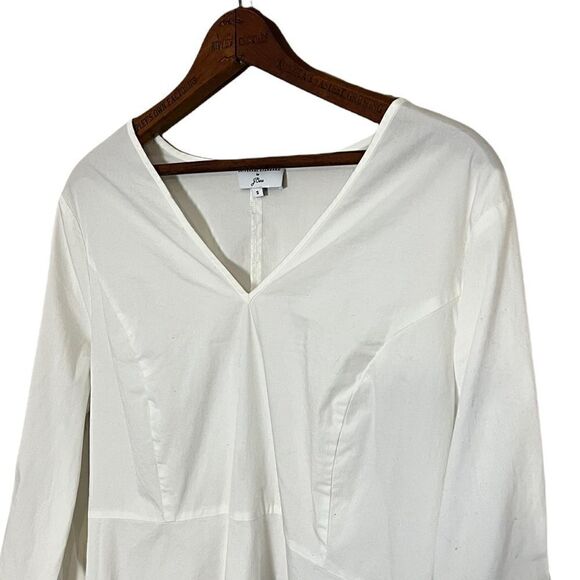 Universal Standard For J. Crew V Neck Tied Sleeve Shirt - Picture 2 of 6